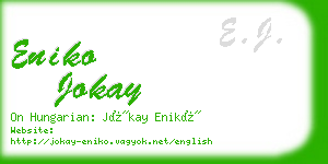 eniko jokay business card